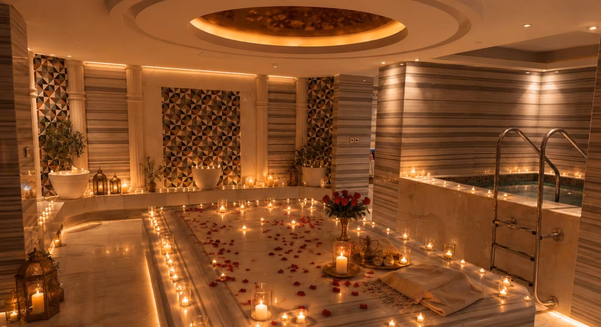 Authentic Turkish hammam ritual at La Perla Spa Dubai